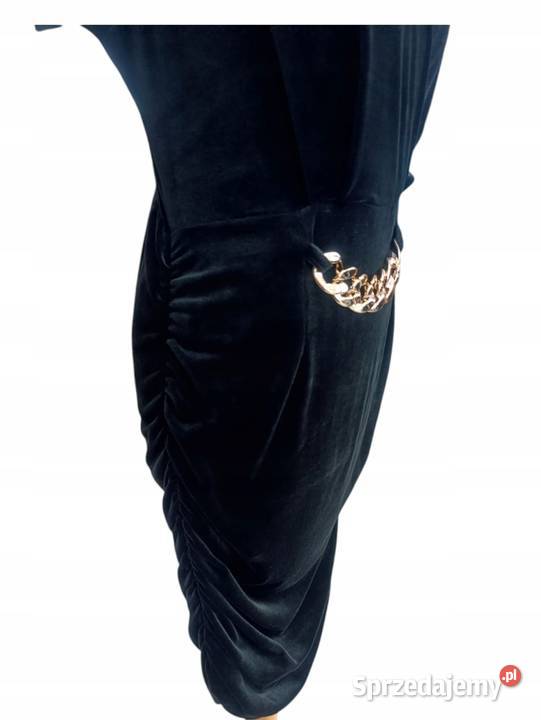 Sukienka czarna welurowa 40 biust 100