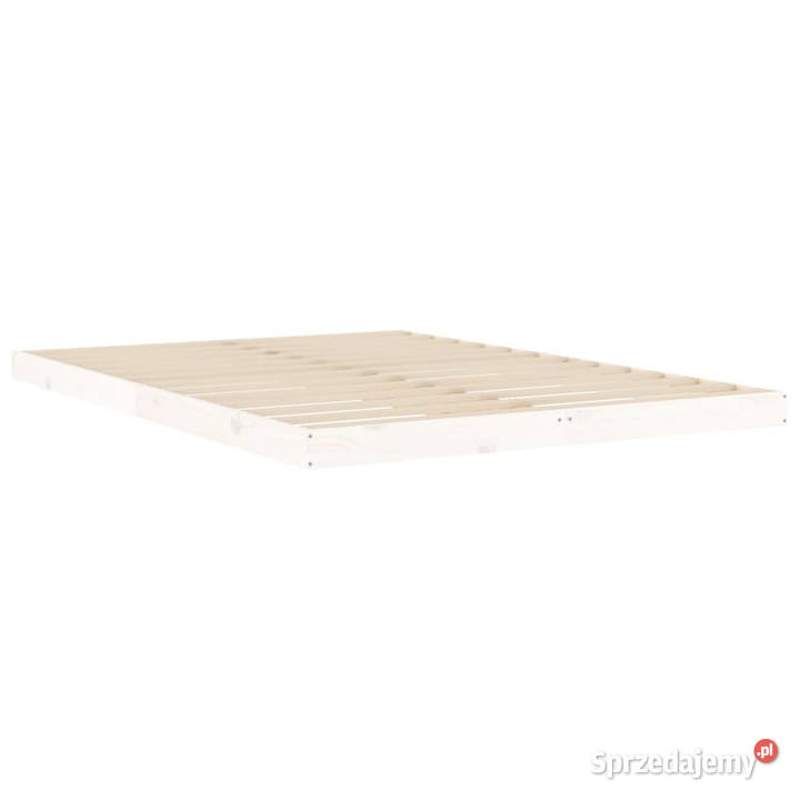 Rama łóżka biała lite drewno sosnowe 140 x 200 Warszawa