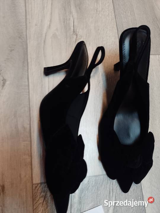 40 ASOS Design Czarne welurowe czółenka z małopolskie Kraków