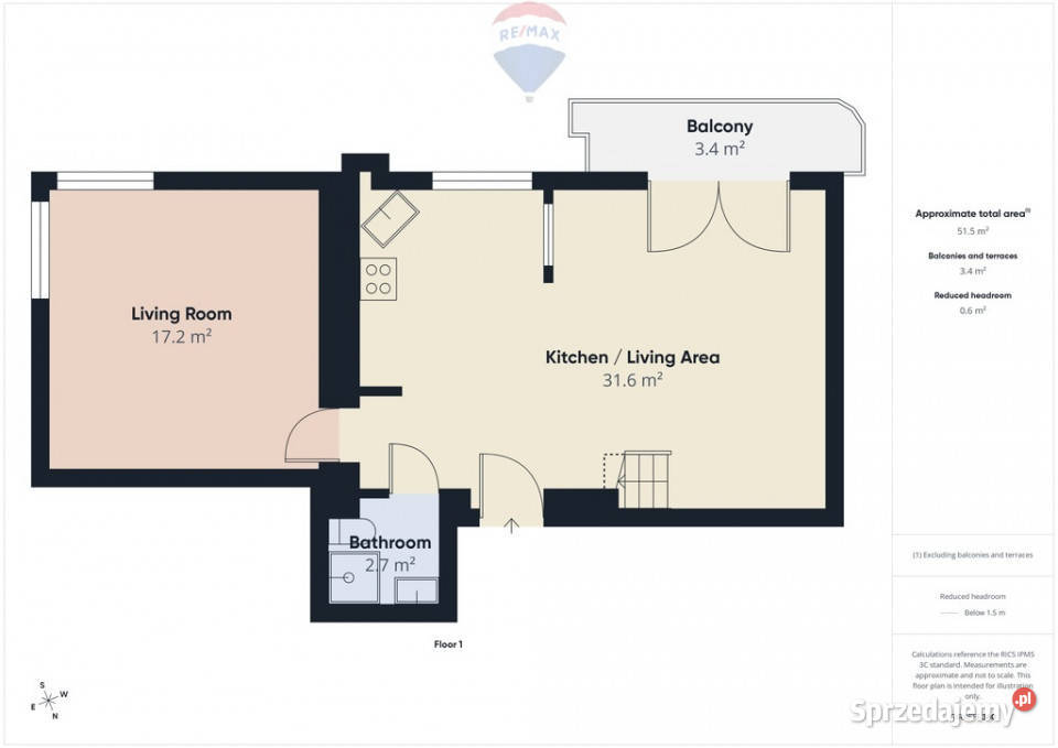 Przestronne dwupoziomowe mieszkanie Centrum cegła