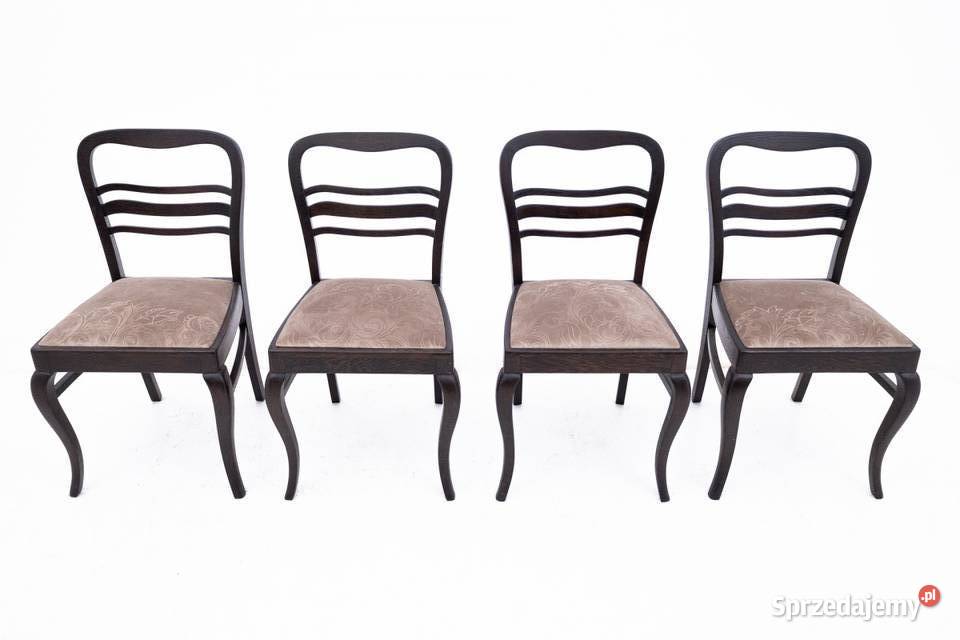 Rozkładany stół z 4 krzesłami w stylu Art Deco Chorzów
