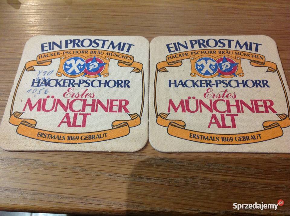 Stara Podkładka pod Piwo HACKER PSCHORR Erstes lubuskie Nowa Sól