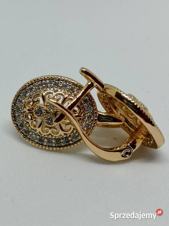 Eleganckie luksusowe kolczyki wysoka jakość
