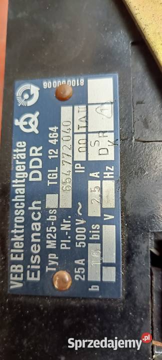 Wyłącznik Rozdzielnica M25bs DDR Złotniki Kujawskie sprzedam