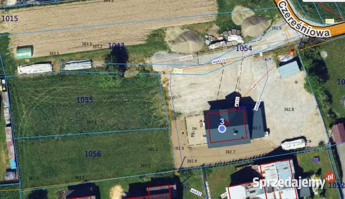 działka budowlana w Łękawicy Czereśniowa 1 249 Łękawica