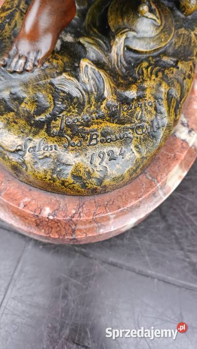 Piękny zegar kominkowy z wazonami Francja XIX Jasło