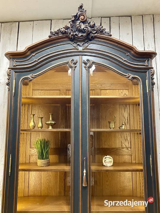 BIBLIOTEKA 2drzwiowa witryna antracyt Louis XV Warszawa