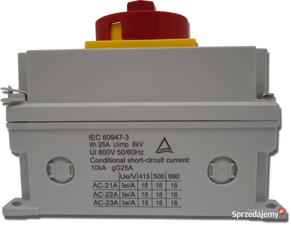ROZŁĄCZNIK IZOLACYJNY ZH37 16A Obudowa IP67 3664 Solec Kujawski
