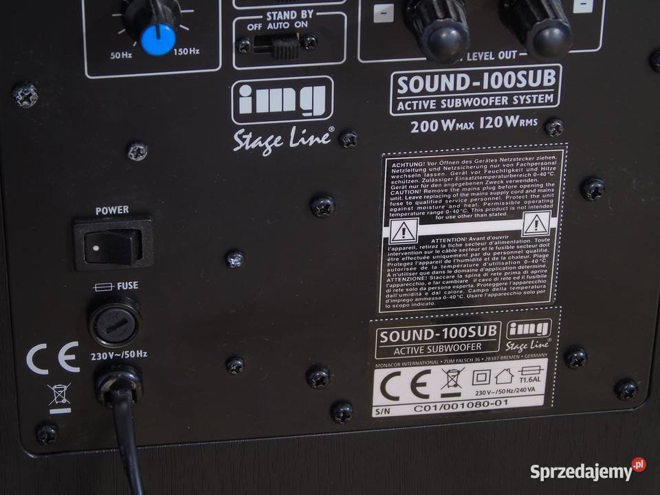 Sub aktywny IMG Stage Line SOUND100SUB 200 wat Jasło