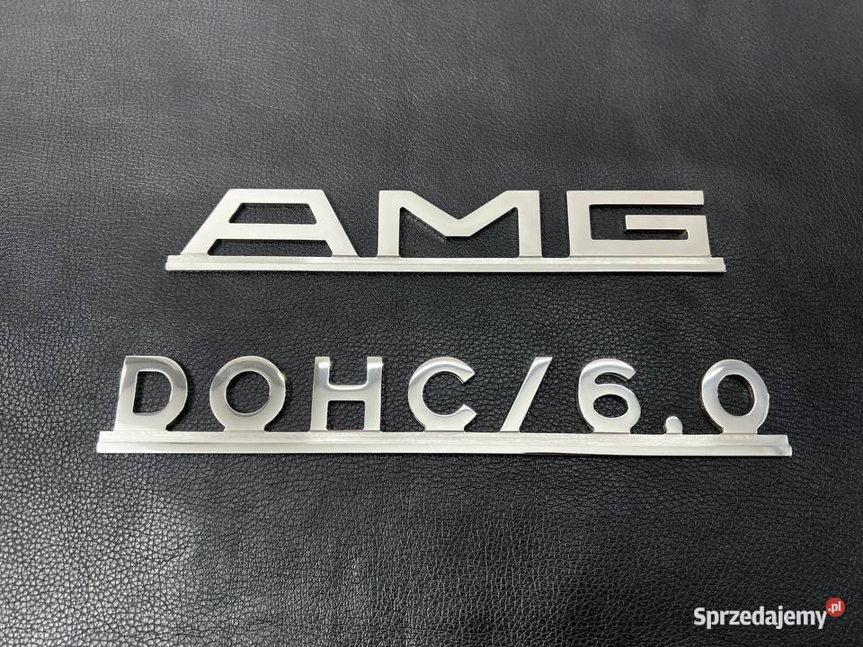 Zestaw emblematow AMG DOHC 60 Mercedes W126 R107 Chełm