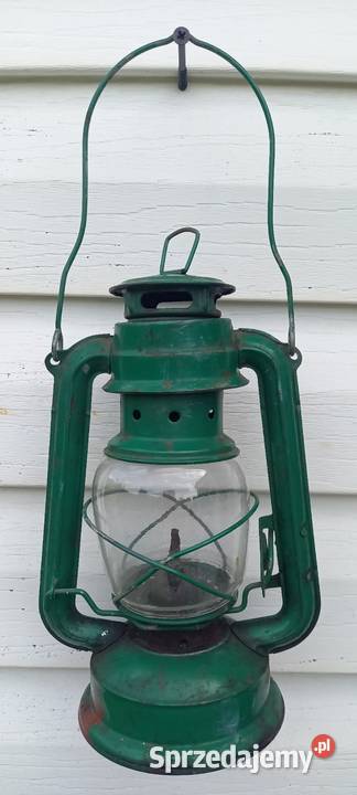 Lampa naftowa olejowa zielona Małkinia Górna