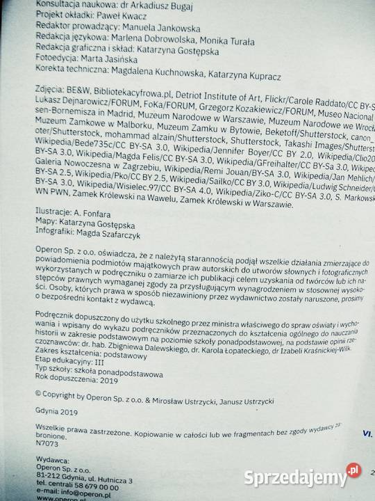 Historia operon zakres podstawowy Warszawa