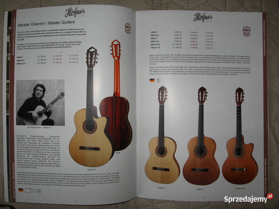Hofner 2022 Confidental guitar catalog katalog Kępice