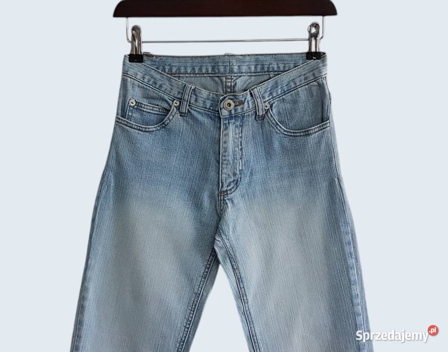 Damskie bawełniane spodnie niebieskie dzwony Chrzanów sprzedam