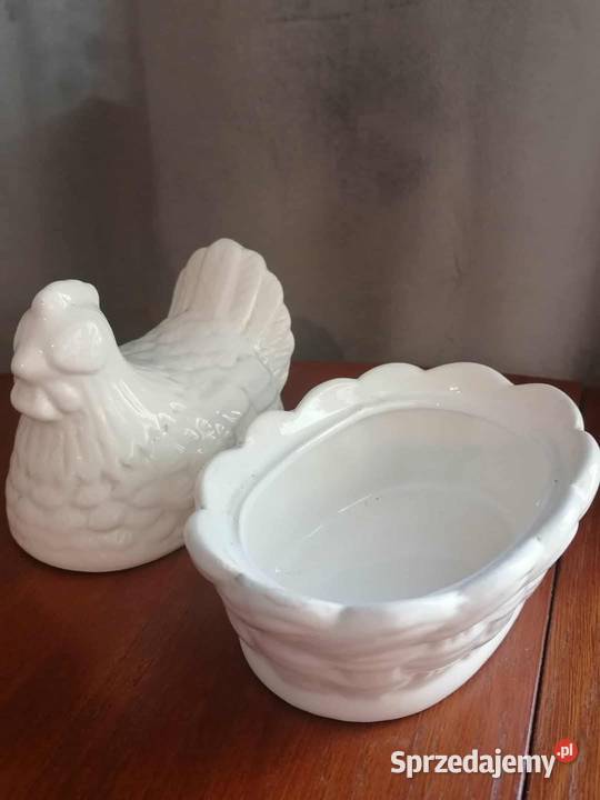 Ceramiczna bomboniera w kształcie kury Wałbrzych sprzedam