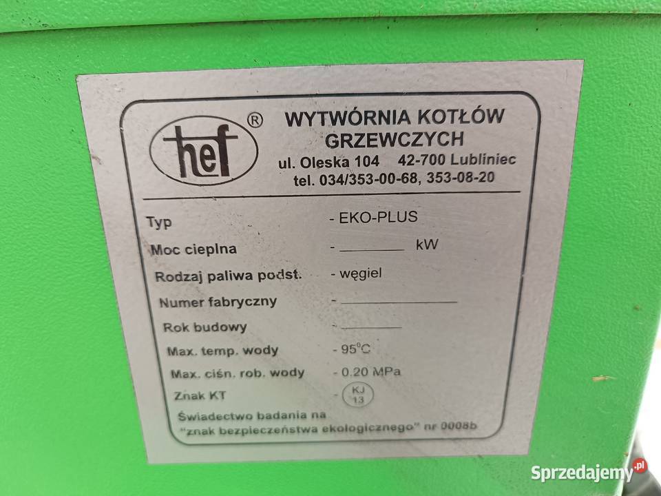 Piec HEF EKOPLUS Uniwersalny 25kw ekogroszek