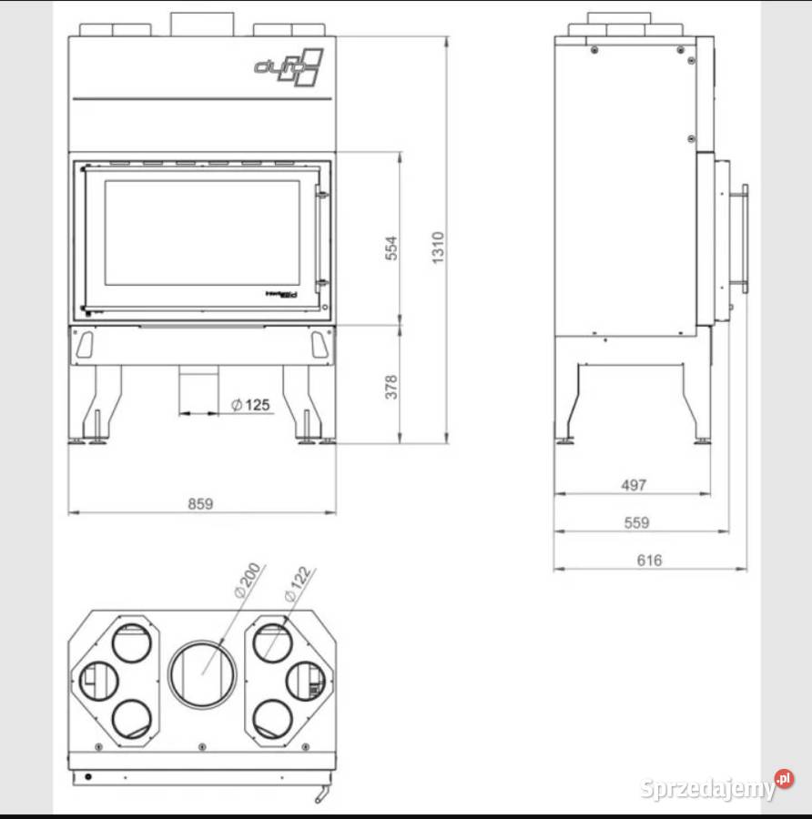 Wkład Kominkowy UNIFLAM 860 DURO Ref 837021 Szczecin