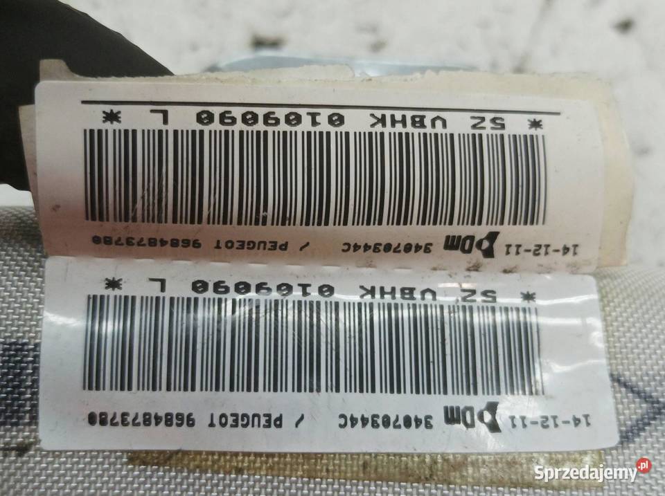 KURTYNA LEWA 9684873780 Peugeot 5008 I 2009 Poduszki powietrzne