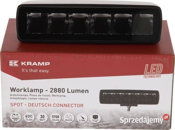 Lampa robocza LED prostokątna 30W 2880lm 1224V Kamionna