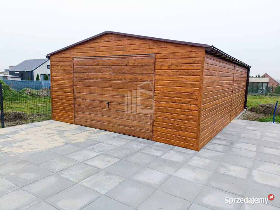 Garaż blaszany 6x6m Brama uchylna drzwi 2x okno 431zł/m2 Oświęcim