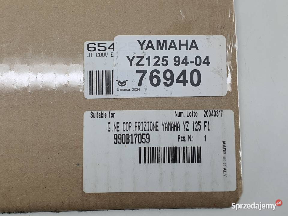 YAMAHA YZ 125 9403 USZCZELKA POKRYWY SPRZĘGŁA Uszczelki silnika i osprzętu łódzkie Janowice