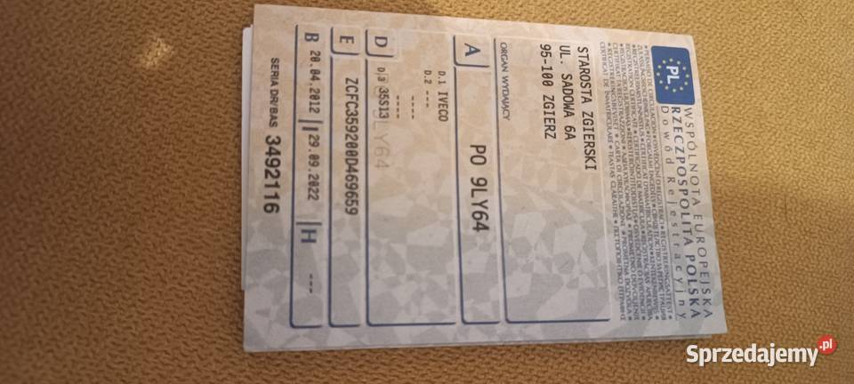 Iveco Daily 35s13 23 2012 super stan 1090kg łódzkie Zgierz sprzedam