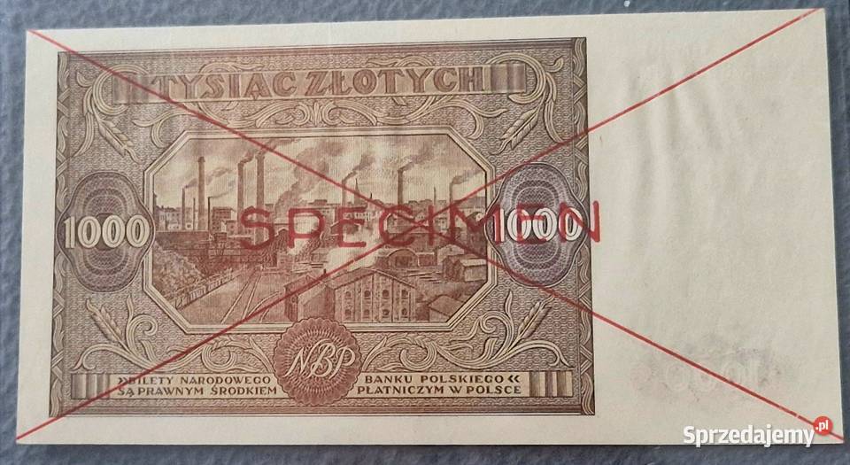 Komplet banknotów 1000 194519461947 śląskie Sosnowiec sprzedam