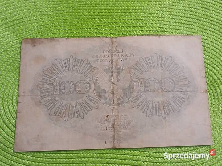 banknot polski 100 marek polskich z 1919r Łomża