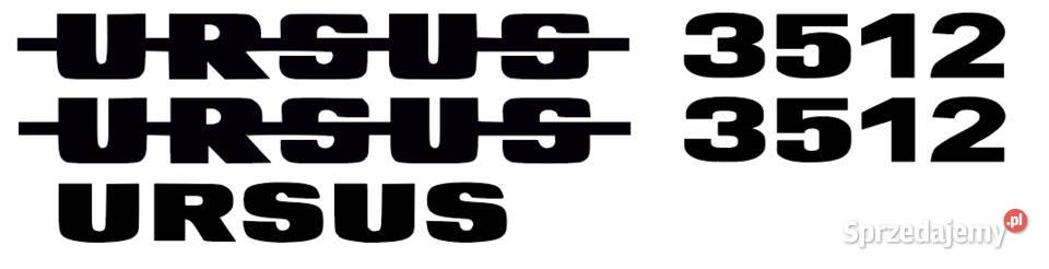 Naklejka napis czarna Ursus 3512 bez tła Kamionna sprzedam