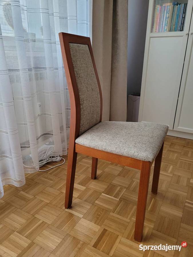 3 krzesła tapicerowane kolor olcha stan idealny sprzedam