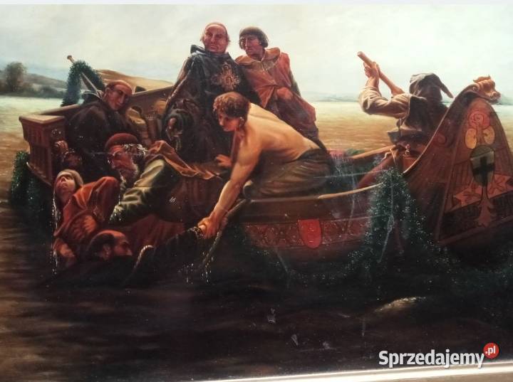 Obraz alegoria Św Inkwizycja Akademizm olej na mazowieckie Grójec sprzedam