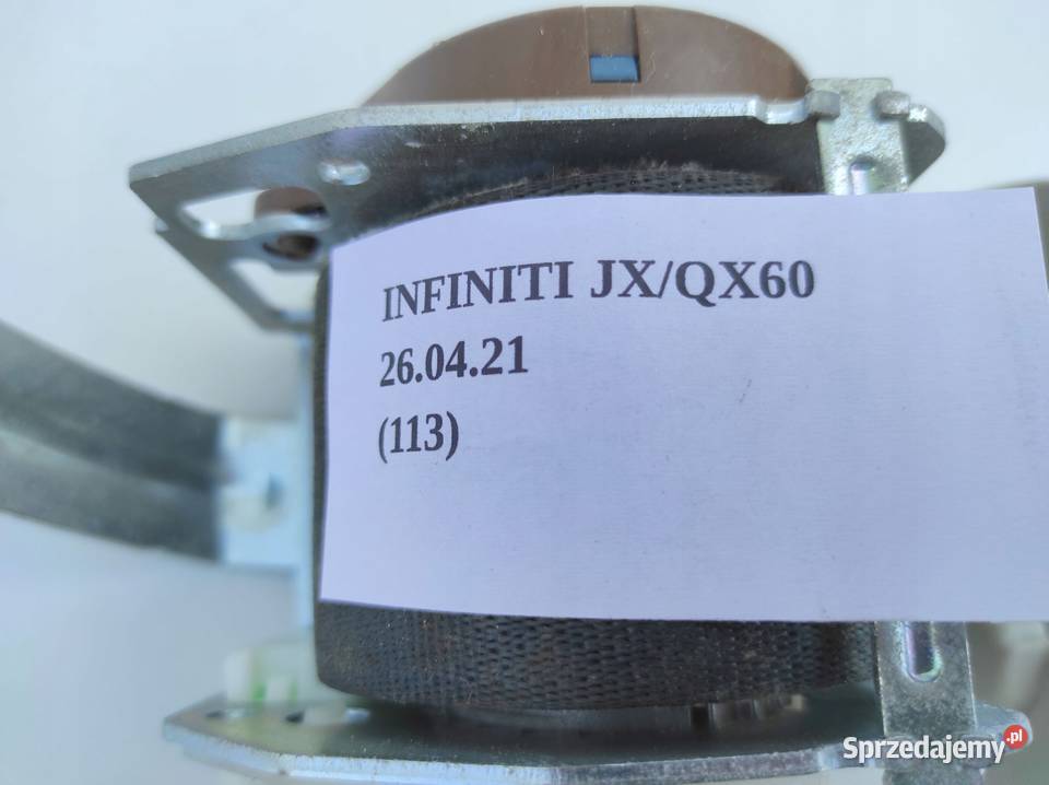 PAS BEZPIECZEŃSTWA TYLNY LEWY INFINITI QX60 JX Nowy Tomyśl