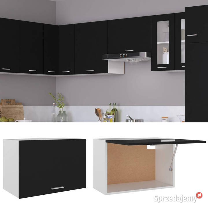 Szafka wisząca czarna 60x31x40 materiał Warszawa