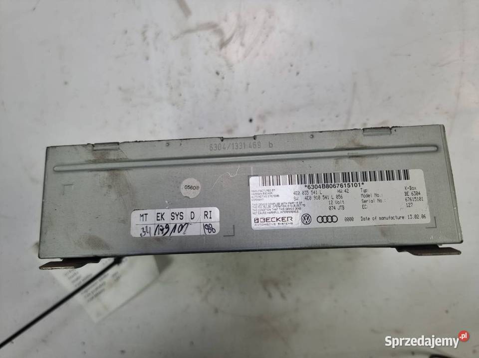 CZYTNIK NAWIGACJI AUDI A8 D3 W12 4E0035541L Lipno