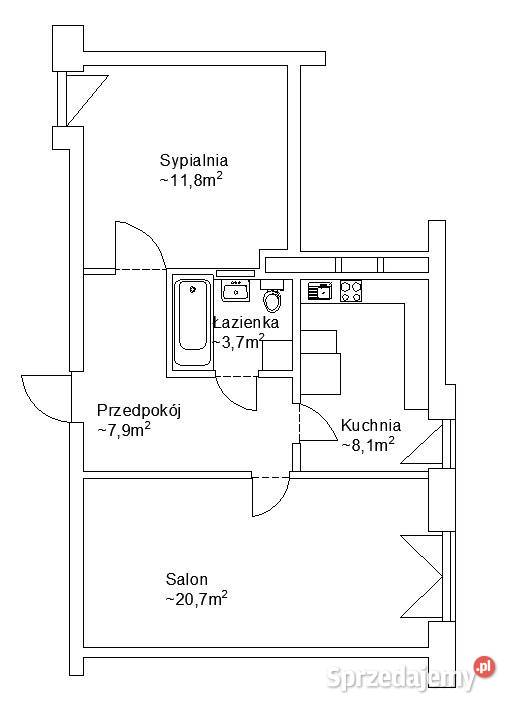 Bezpośrednio Grochów 52 m 2 pokoje z oddzielną Warszawa sprzedam