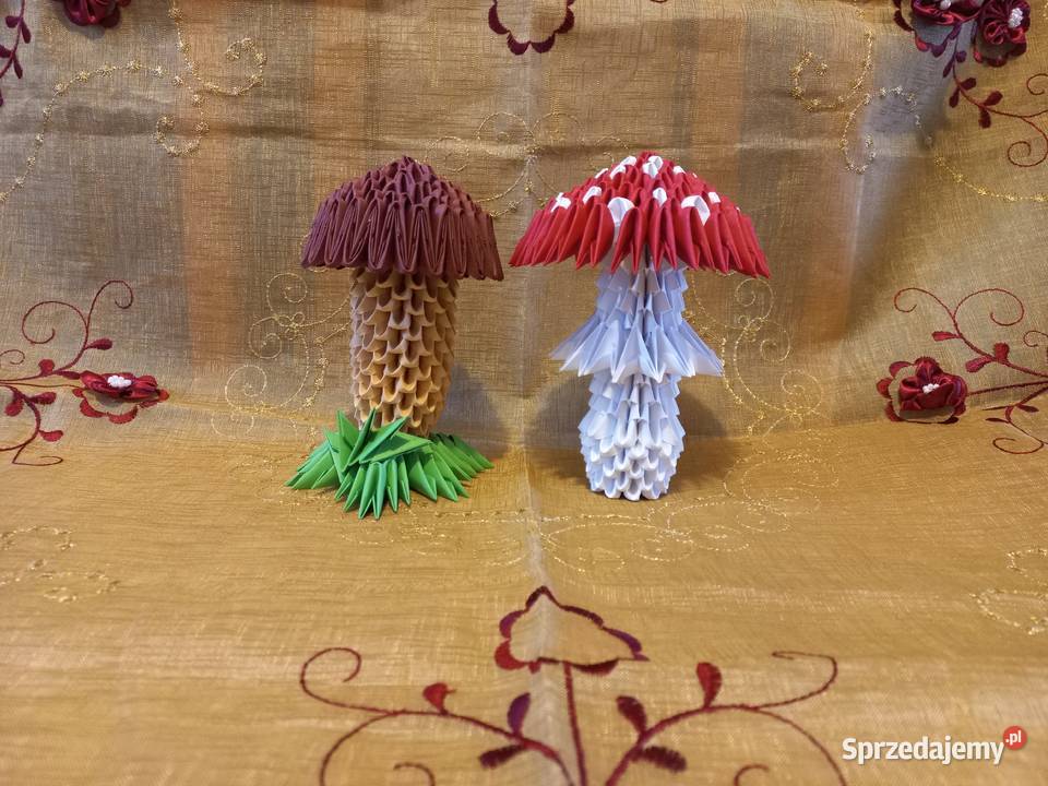 Muchomor grzyb origami rękodzieło jesienna Puławy