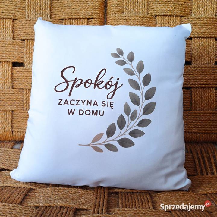 Poduszka z nadrukiem zabawny tekst 38x38 Idealna Poduszki dekoracyjne Dębna