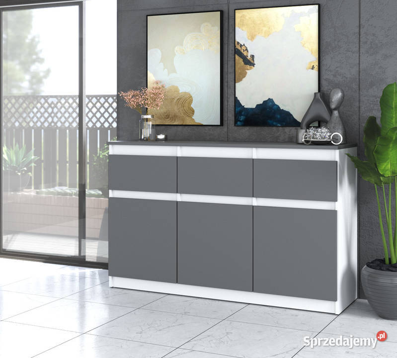 Komoda Nowoczesna 120 3 Szuflady Nowoczesna Do Dom i Ogród Elbląg
