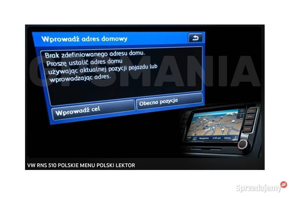 POLSKIE MENU RNS 510 VW SKODA COLUMBUS NAWIGACJA Łódź