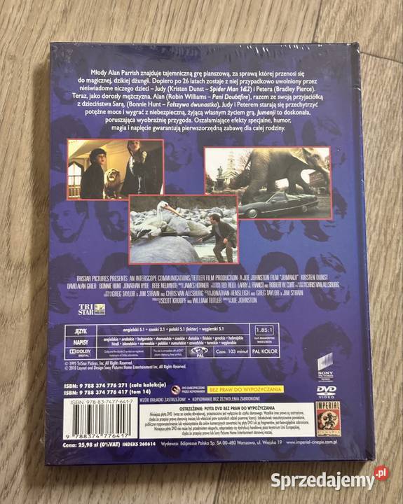 Jumanji 1995 Robin Williams nowe DVD kino Warszawa sprzedam