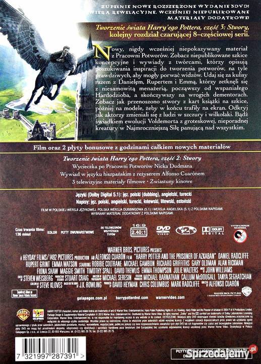 HARRY POTTER I WIĘZIEŃ AZKABANU EDKOLEKCJONERSKA Kalisz