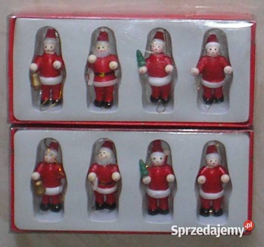 Drewniane figurki ozdoby wiszące Święty Mikołaj Kraków