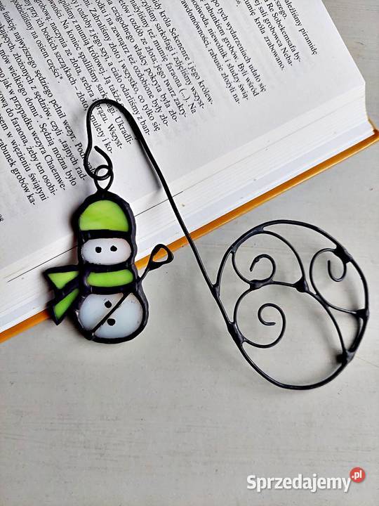 zakładka do książki bałwanek limonka witraż Piekary Śląskie