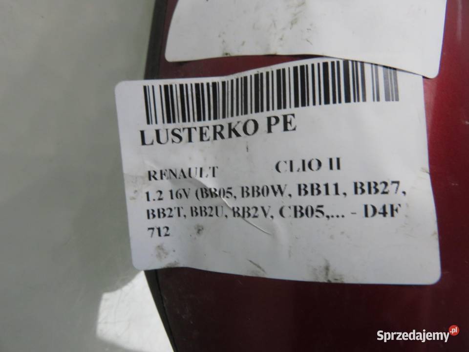 LUSTERKO PRAWE RENAULT CLIO II sprzedam