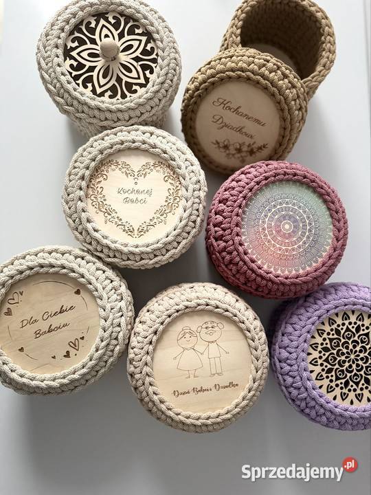 Koszyczek szkatułka pudełko z pokrywką łódzkie Łódź