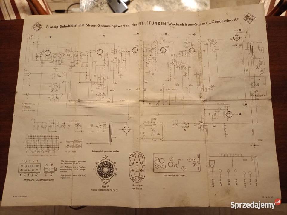 Zabytkowe Radio Lampowe TELEFUNKEN Concertino 6 Drawski Młyn