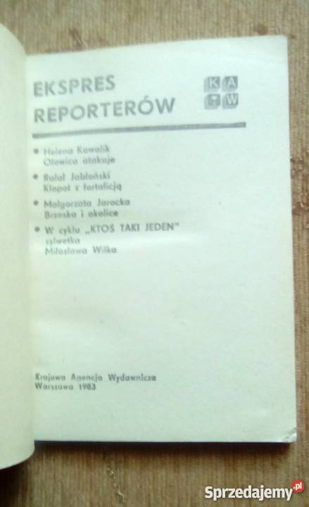 EKSPRES REPORTERÓW M IN BRZESKA I JAROCKA Rok wydania 1983 lubelskie Piszczac