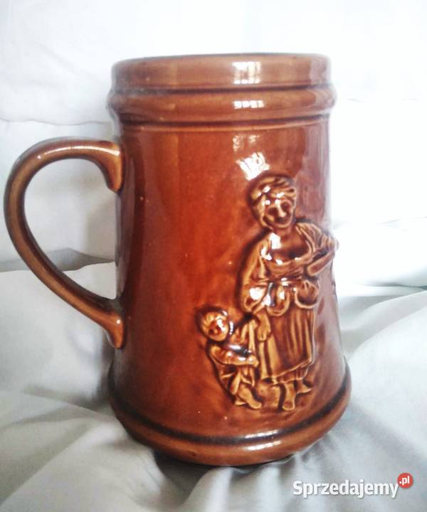 Stary kufel Jerzy Kubicki Grójec PRL Antyki pomorskie