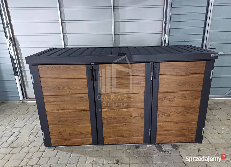wiata śmietnikowa obudowa kubłów 275x80x120 Altany i wiaty Cieszyn