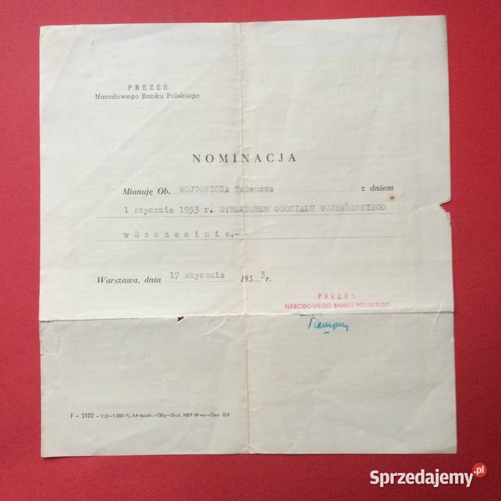 1252 Nominacja Antykwariat Szczecin